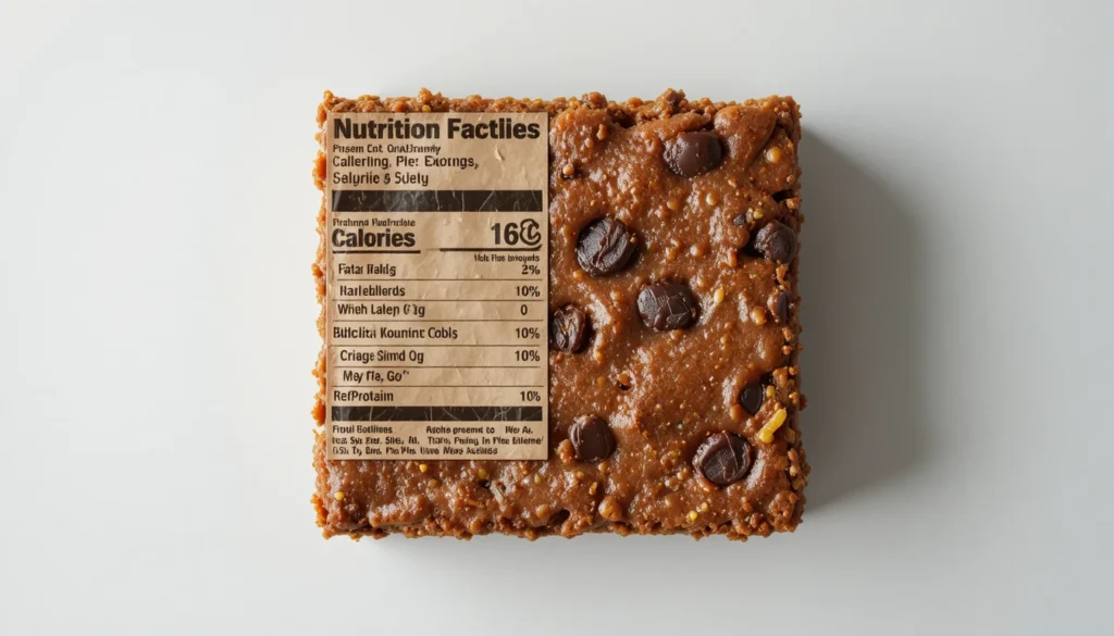 Lemon Brownies Recipe – Zesty, Sweet, and Perfectly Moist 4 Nutrition Facts per Lemon Brownie square showing calories, fat, carbs, and protein