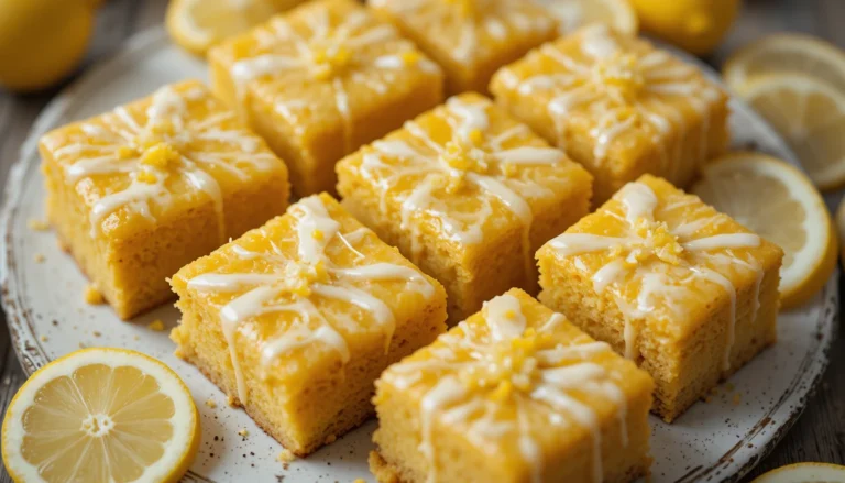 Lemon Brownies Recipe – Zesty, Sweet, and Perfectly Moist dessert squares with glaze and lemon zest
