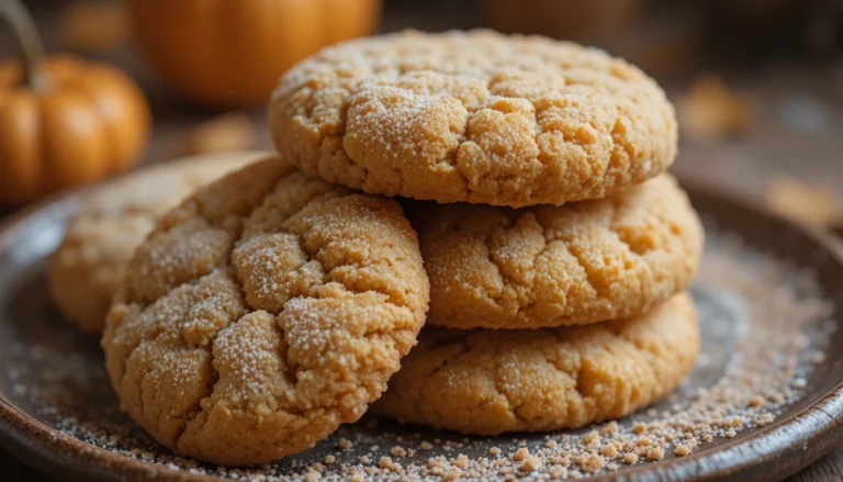 Pumpkin Snickerdoodles Recipe – Soft, Spiced & Perfectly Autumnal cookies with cinnamon sugar dusting