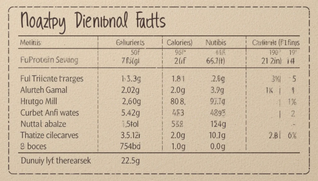 Cozy Dinner Recipes – Warm & Comforting Meals for Any Night 5 Nutrition facts chart per serving for cozy dinner recipes showing calories, protein, and fat.