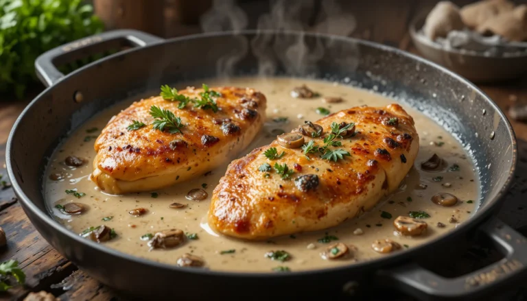 Creamy One-Pan Chicken & Mushroom Skillet – Comfort Dinner in 30 Minutes