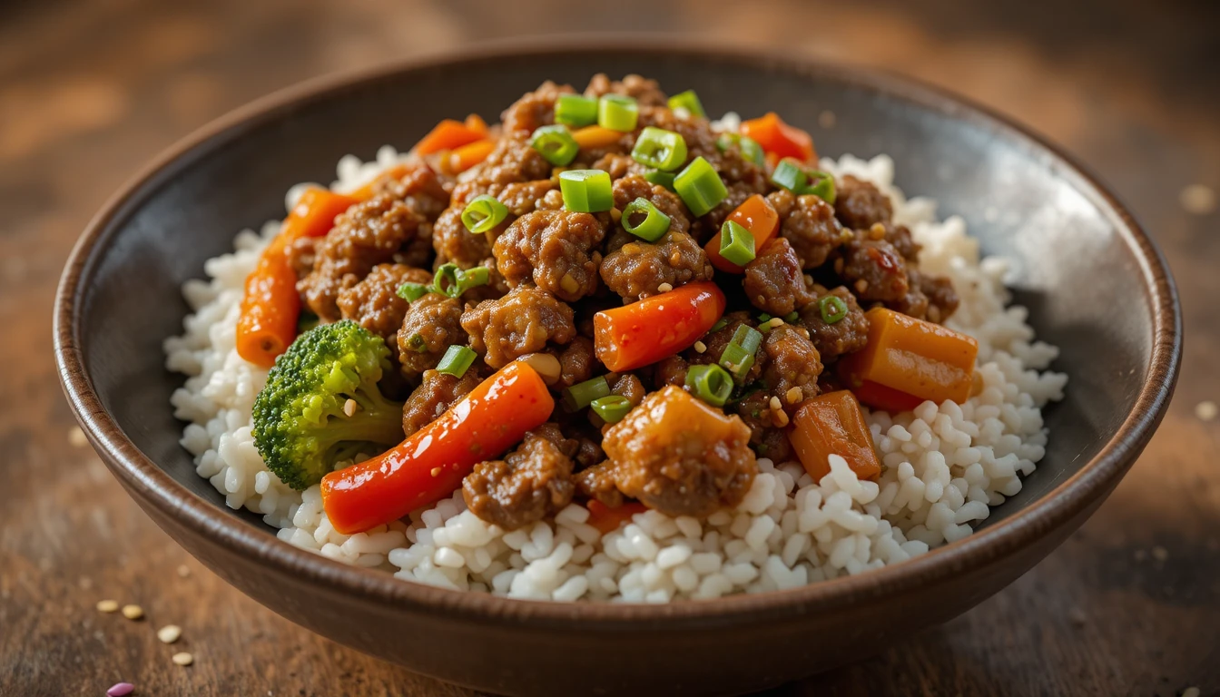 Spicy Ground Beef Stir-Fry Bowl – Quick & Flavor-Packed Dinner 1 Spicy Ground Beef Stir-Fry Bowl – Quick & Flavor-Packed Dinner